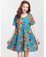 WD5703 Pretty Floral Dress Blue