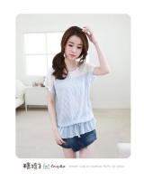 WT5869 Fashion Top Light Blue