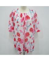 WT6821 Sweet Chiffon Top Red