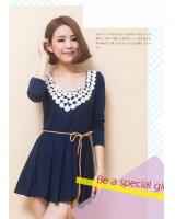 WD6863 Sweet Fashion Dress Blue