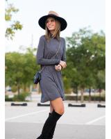 WD6934 Stylish Dress Dark Grey