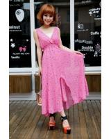 WD7022 Sweet Maxi Dress Dark Pink