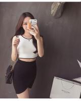 WT7036 Fashion Top and Skirt White (1 Set)