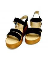 HA006 Ankle Strap Sandals Black