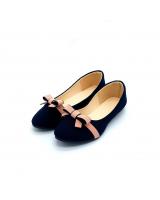 HA010 Ribbon Flat Shoe Dark Blue