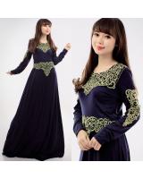 JW5005 Quality Jubah Dress Dark Blue