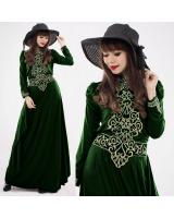 JW5006 Korea Jubah Dress Green