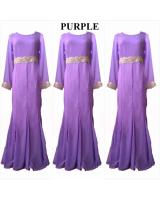 JW5009 Lace Mermaid Dress Purple