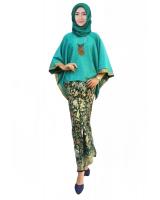 JW5016 Batwing Kaftan with songket skirt Tosca