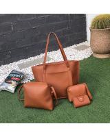 KW80021 4 In 1 Women Handbags Brown