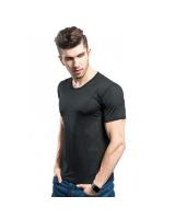 QA-288 Men Fashion Ice Silk T Shirt Black