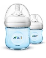 BO6003 Phillip Avent Natural Bottle (4oz / 125ml) Twin Pack Blue