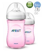 BO6005 Phillip Avent Natural Bottle (9oz / 260ml) Twin Pack Pink