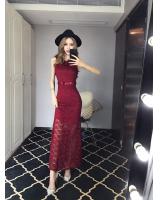 GW2213 Pretty Off Shoulder Dress Maroon