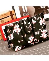 KW80223 Floral Butterfly Tote Bag Black