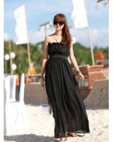 SWK91022 Stylish Tube Dress Black