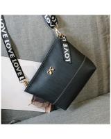 KW80274 Ribbon Style Sling Bag Black