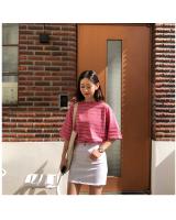 KB10041 Pretty Stripe Top Pink