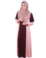 MH024 Lovely Jubah Navy Purple