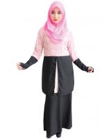 MH044 Pretty Baju Kurung Black