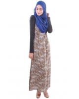 MH085 Trendy Sleeveless Jubah Brown