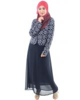 MH090 Charming Jubah Navy Blue