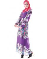 MH095 Floral Jubah Purple