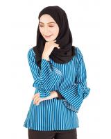 QA-401 Muslimah Striped Blouse Blue