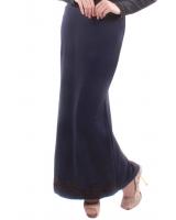 MH096 Fashion Long Skirt Navy Blue