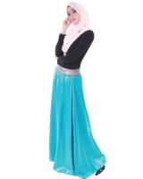 MH097 Stylish Long Skirt Soft Blue