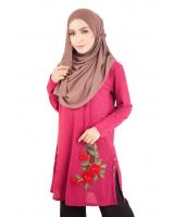 QA-402 Embroidery Muslimah Top Magenta