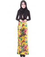 MH117 Floral Skirt Yellow