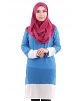 MH119 Fashion Long Blouse Blue