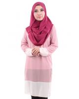 MH119 Fashion Long Blouse Soft Pink