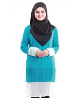 MH119 Fashion Long Blouse Turquoise