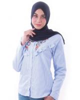 MH121 Stylish Blouse Soft Blue