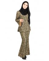 QA-405 Modern Lace Baju Kurung Army Green