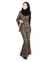 QA-405 Modern Lace Baju Kurung Black