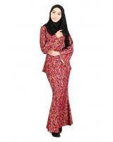 QA-405 Modern Lace Baju Kurung Maroon