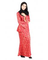 QA-405 Modern Lace Baju Kurung Red