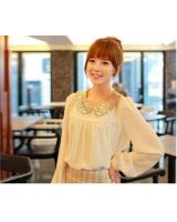 WT21465 Korea Pretty Top White