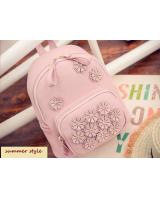 KW80341 Flowers Cute Backpack Light Pink