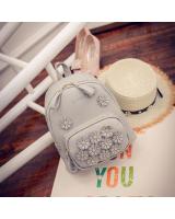 KW80341 Flowers Cute Backpack Light Grey