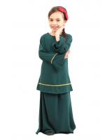 QA-426 Kids Modern Baju Kurung Green