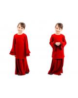 QA-427 Kids Lovely Baju Kurung Red