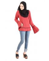 QA-432 Women Muslimah Blouse Coral