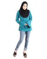 QA-432 Women Muslimah Blouse Turquoise