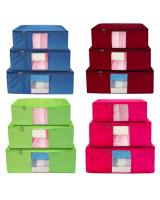 HL1008 3pcs set Organizer Storage Bag Maroon