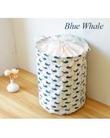 BL5006 Drawstring Laundry Basket Blue Whale