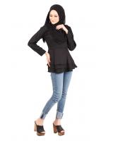 QA-445 Layered Blouse Collection Black